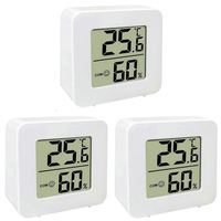 3 Stück Thermometer für Innenräume, Raumthermometer Digital Innen, LCD Intelligentes Hygrometer
