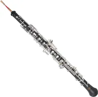 Oboe (halbautomatisches System) Ebonit, versilberte Mechanik, mit Tasche & Rohr