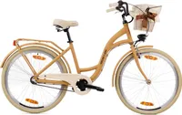 Goetze Style 26 Zoll ALU Citybike, 3-Gang Shimano, Tiefeinstieg mit Rücktrittbremse, Damenfahrrad mit Korb