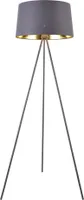 Stehleuchte Manchester Stehlampe 3-Fuß-Leuchte Standleuchte 150 cm E27 Metall-Stoff Grau