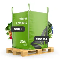 Vermikompost – Kompost z dážďoviek (Veľké vrece 500 litrov – pre 500 m2)