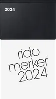 rido idé Tischkalender "Merker Miradur" 108 x 201 mm 2024 schwarz