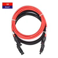 1M 6mm² 10AWG solárního kabelu prodlužovací kabel 1 pár červený/černý MC4 solární panel PV kabel