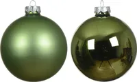 Weihnachtskugeln Glas 6cm x 10 Stück - Grüntee