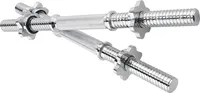 ScSPORTS® Kurzhantelstangen - 2 Stück, Extra Lang, 48,5 cm, 30mm, Stahl, Chrom, mit Gewinde, Sternverschluss - Kurzhanteln Stangen, Kurzhantelstange 2er Set, Hantelstangen, Kurzhantel ohne Gewichte
