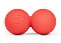 Hop-Sport Duoball Massageball für Hand, Fuß, Rücken - Faszienball für die gezielte Triggerpunkt-Massage aus Silikon – 63mm Durchmesser HS-S063DMB - Rot