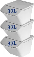 3er-Set SmartStore Aufbewahrungsbox – 37L mit Deckel Collect Stack-it