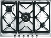 Smeg Contemporanea Srv576gh5 70- Gasherd 75 Cm Schwarz,Silber  Schwarz,Silber One Size