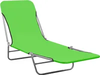 vidaXL Klappbare Sonnenliegen 2 Stk. Stahl und Stoff Grün