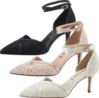 Tamaris Damen Pumps Spitze Satin Fesselriemen Pfennigabsatz 1-24414-20, Größe:41 EU, Farbe:Weiß