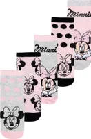 Disney Minnie Mouse Socken für Mädchen - Kinder Sneaker Söckchen Kindersocken Rosa/Grau (5er Pack), Größe:27-30