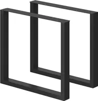 Vicco Tischbeine , 80 x 72 cm Quadratisch, Schwarz
