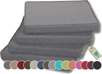 Stuhlkissen - Polsterauflage Auflage für Stühle FK5 (50x50, Grau, 4)