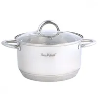 Topf 6L Edelstahl 24 cm Kochtopf Suppentopf Induktion Universaltopf Fleischtopf 6 Liter