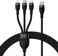 Baseus Flash Series 2, 3in1 USB-C Kabel, USB-C / Lightning / Micro, 100W, 1,5m, schwarz