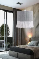 Opviq, TM223- TM223HMY, Grau,Weiß, Kronleuchter, Metallkörper