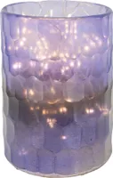 Windlicht aus Mosaikglas violett
