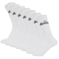 ellesse Unisex Sport-Socken, 7 Paar - Trego Sport Sock, Crew Socks, Tennis, Ripp-Bündchen, Logo Weiß 40-42