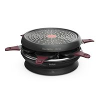 Tefal RE1820 praktisches rundes Raclette Grill schwarz 850 W antihaftbeschichtet