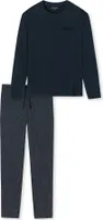 Schiesser Schlafanzug lang blau 54
