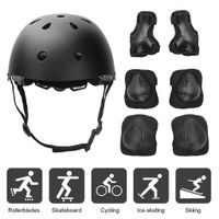Helm Schutzausrüstung 7x Kinder Protektoren Ellenbogen Handgelenke Knieschützer 