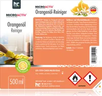 500 ml Microactiv® Orangenöl Reiniger Konzentrat - Reinigungsmittel stark gegen Fettablagerungen