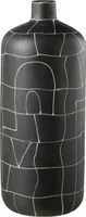 J-Line Vase Flasche Japan Keramik Schwarz Large