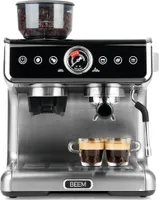 BEEM ESPRESSO-GRIND-PROFESSION Espresso-Siebträgermaschine mit Mahlwerk 15 bar 2-Thermoblöcke für gleichzeitige Zubereitung von Espresso und Milchschaum