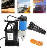 1680W magnetická jádrová vrtačka Jádrová vrtačka (13800N, max. hloubka 50mm,220V) Magnetická vrtačka Elektromagnetická průmyslová vrtačka Blue