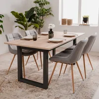 Homestyle4u 2127, Esstisch Holztisch Küchentisch 160-200 Esszimmertisch ausziehbar
