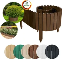 Floranica Rollborder Flexibilní dřevěný plot Rolborder 200 x 10 cm Hnědý lem záhonu Lemování trávníku Zahradní plot Dřevěný dekorativní plot Mini plot