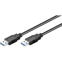 Goobay 95716 Kabel USB 3.0 SuperSpeed, czarny, 0,5 m - wtyczka USB 3.0 (typ A) &gt; wtyczka USB 3.0 (typ A)