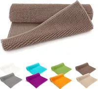 heimtexland ® Badvorleger Chenille Super Flauschig Saugstark Badteppich Badematte  Typ771 Taupe 45 x 50 cm