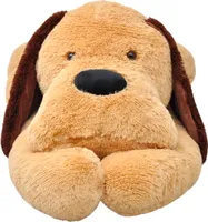 vidaXL Hund Kuscheltier Plüsch Braun 80 cm