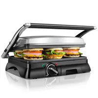 Aigostar - XXL Kontaktgrill Panini Grill, Sandwich Maker, 2000 Watt
