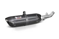 MIVV Slip-on czarny podwójny układ wydechowy dla APRILIA Dorsoduro 1200