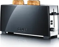 Graef TO 92 Langschlitz-Toaster, Edelstahlgehäuse, Stoppfunktion, Auftaufunktion, Brötchenrost, Cool Wall