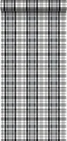 ESTAhome tapeta šachovnicový vzor čierna a sivá - 138821 - 53 cm x 10,05 m