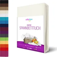 FROTTEE Spannbettlaken Spannbetttuch  Bettlaken Betttuch, in Größe: 90x200-100x200 cm, in Farbe: Weiß