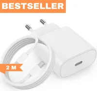 2x20W Schnellladegerät + 2x2m Meter USB-C Kabel 20W set für Original iPhone 11 / 12 / 13 / Pro / Max Ladegerät Netzteil Adapter