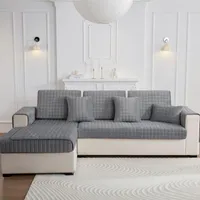 Weiche Flanell Sofabezug  1 2 3 4 Sitzer Sofabezüge Couch Überzug L Form Ecksofa Überwurfdecke, Sofahusse rutschfest Sofa Abdeckung,Dunkelgrau,90x180cm/Sitzbezug