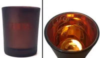 6x Chivas Regal Windlicht, Teelicht Glas Edles Design - ca. 6,5 x 5,5cm