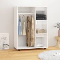 vidaXL Kleiderschrank Hochglanz-Weiß 80x40x110 cm Holzwerkstoff