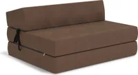 Klappmatratze 120x200 cm Futonsofa Kaltschaum Polyurethan Höhe ca. 9 cm Microfibre Braun