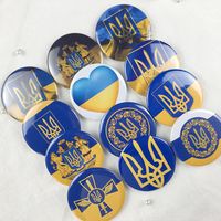 Ukraine Ukrainische Broschen Anstecknadeln Blau und Gelb Bandförmige Emaille Pins Abzeichen Frauen Büro Party Schmuck Zubehör 