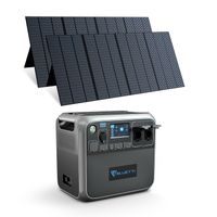BLUETTI  2000W AC200P Tragbarer Stromgenerator mit 2 x PV350 Solaranlagen Solarpanel, 2000Wh LiFePO4 Solar Generator Unit 350W Solarmodul für Notstromversorgung Camping, Wohnwagen, Stromausfall
