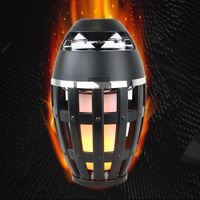 Tragbarer drahtloser Bluetooth-kompatibler Flamme Flicker Design Music Player LED Light Lautsprecher