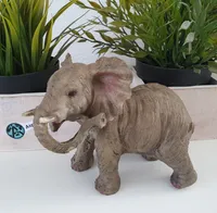 Afrika Deko stehende Elefant Figur 12 cm