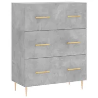 vidaXL Kredens betonowy szary 69,5x34x90 cm materiał drewnopochodny