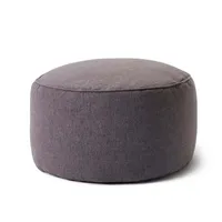 Lumaland Comfort Line Sitzsack-Hocker 25 x 45 cm - Indoor - Runder Sitzpouf, Bodenkissen Bean Bag Pouf - Dunkelgrau